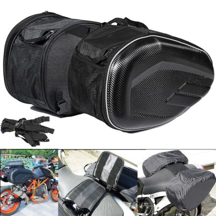 58L Motorcycle Saddlebags Rear Seat Luggage Large Capacity Multi-use Expandable 1