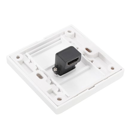 HD 1.4 Wall Plate with Angle Side Female to Female Connector 1