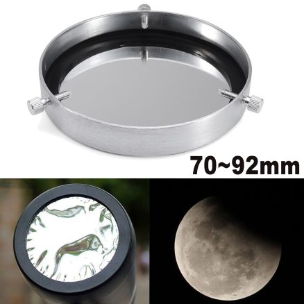 Silver 70-92mm Solar Filter Baader Film Metal Cover For Astronomical Telescope 2