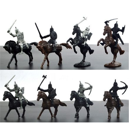 28PCS Soldier Knight Horse Figures & Accessories Diecast Model For Kids Christmas Gift Toys 3