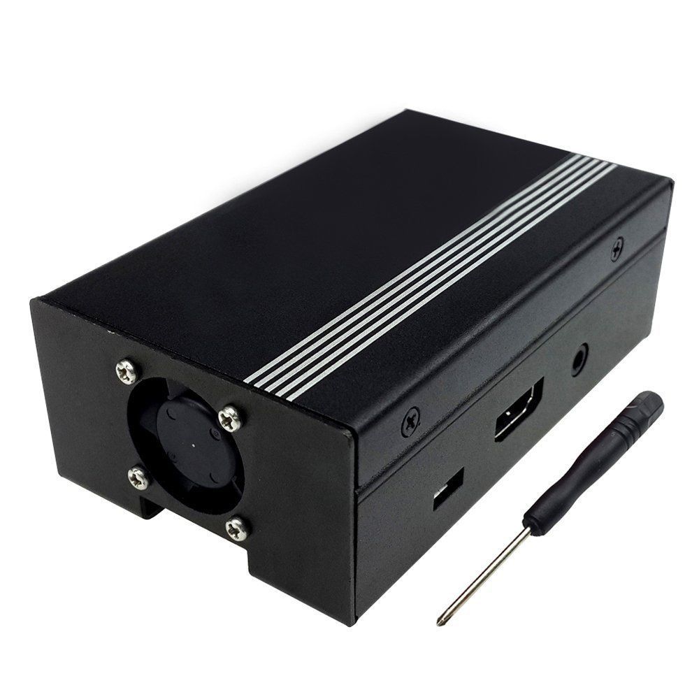 New Aluminum Case With Cooling Fan For Raspberry Pi 3/2/B+ 1