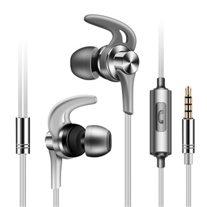 J02 3.5mm Wired Control Earphone Heavy Bass Stereo Sports Headphone with Mic for Samsung 1