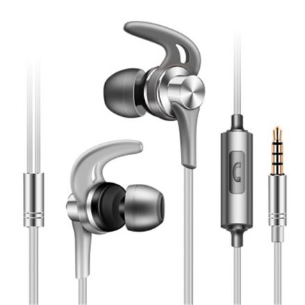 J02 3.5mm Wired Control Earphone Heavy Bass Stereo Sports Headphone with Mic for Samsung 2