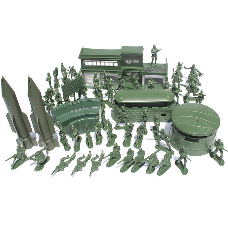 56PCS 5CM Military Soldiers Set Kit Figures Accessories Model For Kids Children Christmas Gift Toys 2