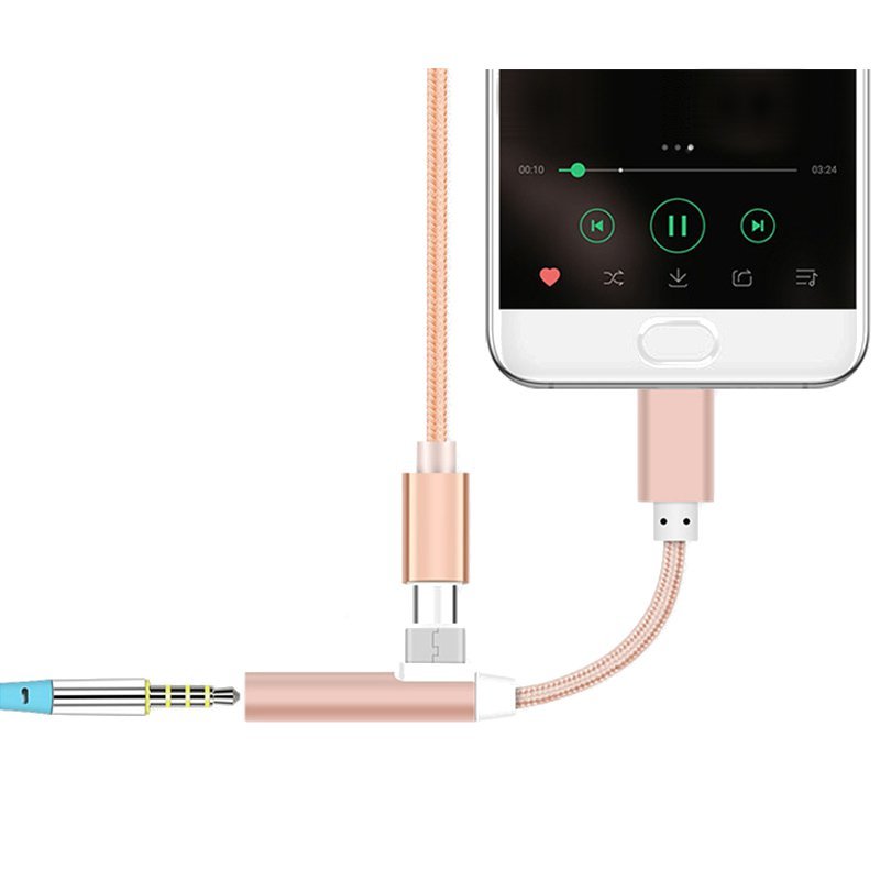 Bakeey?&bdquo;? 2 in 1 Charging Type C to 3.5mm Audio Jack Adapter Cable for Xiaomi 6 Letv 2 Letv 2 Pro 1