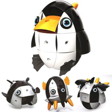Parcae NS002 90PCS Magnetic Magic Wisdom Ball Black White Penguin Blocks Various Deformation Toys 1