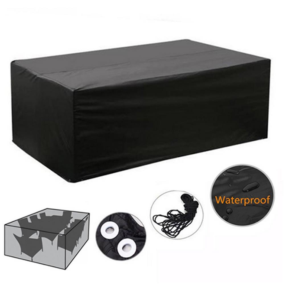 Patio Protective Furniture Cover Black Rectangular Extra Large Waterproof Dustproof Folding Cover 3 Patio Protective Furniture Cover Black Rectangular Extra Large Waterproof Dustproof Folding Cover - Image 3