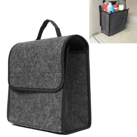 11.8x11.4 x6.3inch Felt Cloth Foldable Car Back Rear Seat Organizer Travel Storage Interior Bag Hold 7