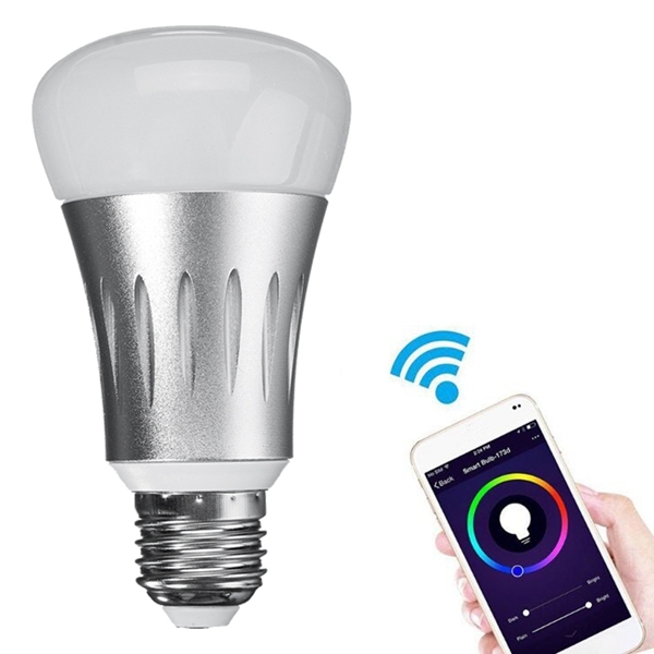 E27 7W RGBW WIFI APP Control LED Smart Light Bulb Works With Alexa AC85-265V 1