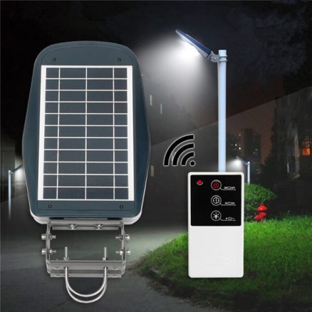 Solar Powered PIR Motion Sensor 30LED Street Light Waterproof Outdoor Wall Lamp with Remote 6