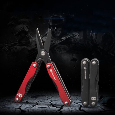 HX OUTDOORS GQ-01A 6 In 1 Mini EDC Scissors MultiFunction Combination Tool Survival Army Knives 2
