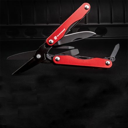 HX OUTDOORS GQ-01A 6 In 1 Mini EDC Scissors MultiFunction Combination Tool Survival Army Knives 5