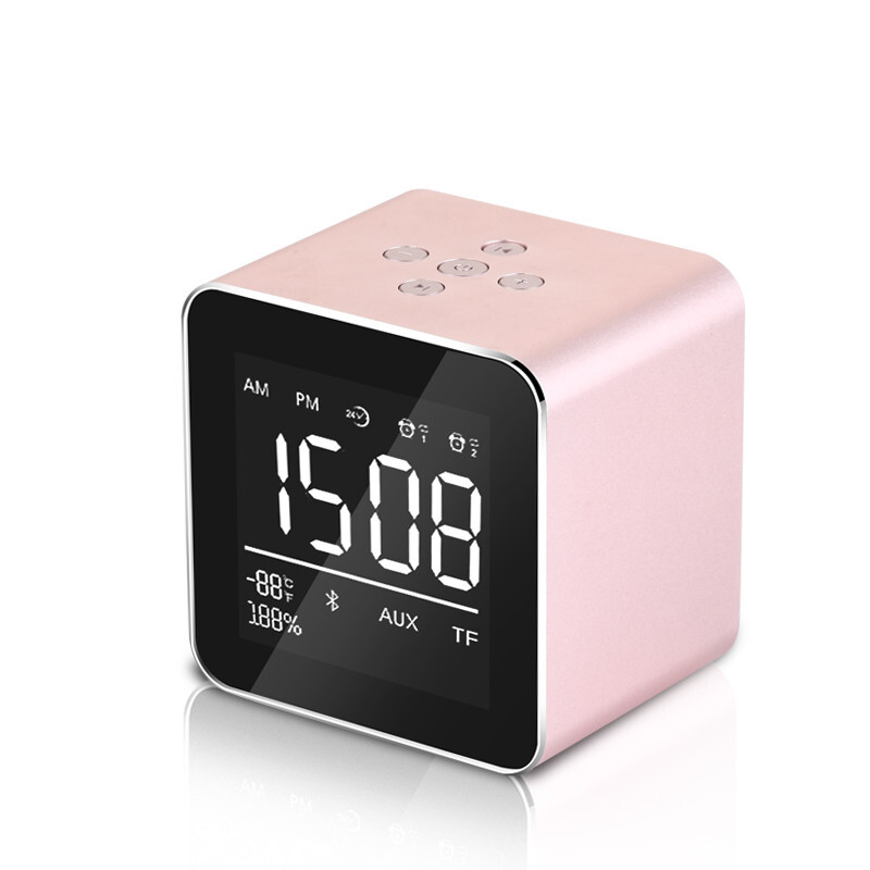 YAyusi V9 Mini Wireless bluetooth Speaker LED Mirror Alarm Clock FM Radio Stereo Bass Speaker 5 YAyusi V9 Mini Wireless bluetooth Speaker LED Mirror Alarm Clock FM Radio Stereo Bass Speaker - Image 5