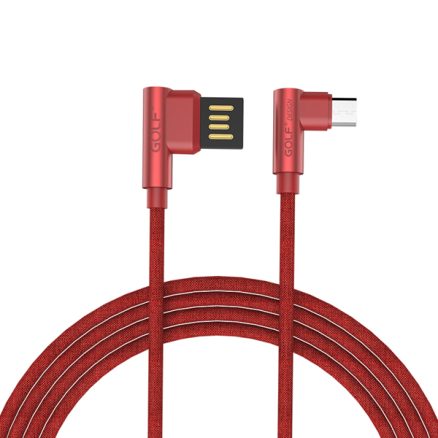 Golf 90 Degree Reversible 2.4A Micro USB Fast Charging Cable 1m For Xiaomi Redmi Note 4X S7 S6 4