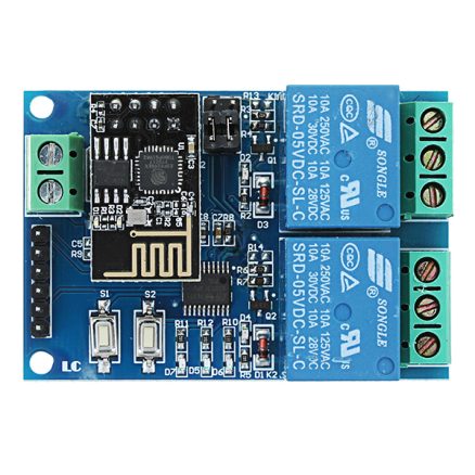 5V ESP8266 Dual WiFi Relay Module Internet Of Things Smart Home Mobile APP Remote Switch 6