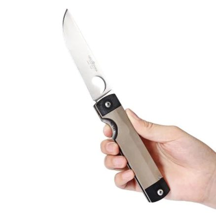 BROTHER 1607 195mm 440C Stainless Steel Knife Liner Lock Folding Knife Outdoor Survival Knife 5