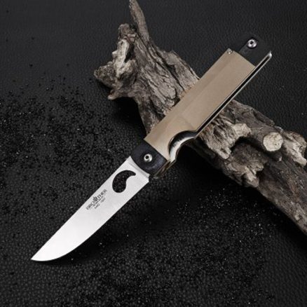 BROTHER 1607 195mm 440C Stainless Steel Knife Liner Lock Folding Knife Outdoor Survival Knife 6