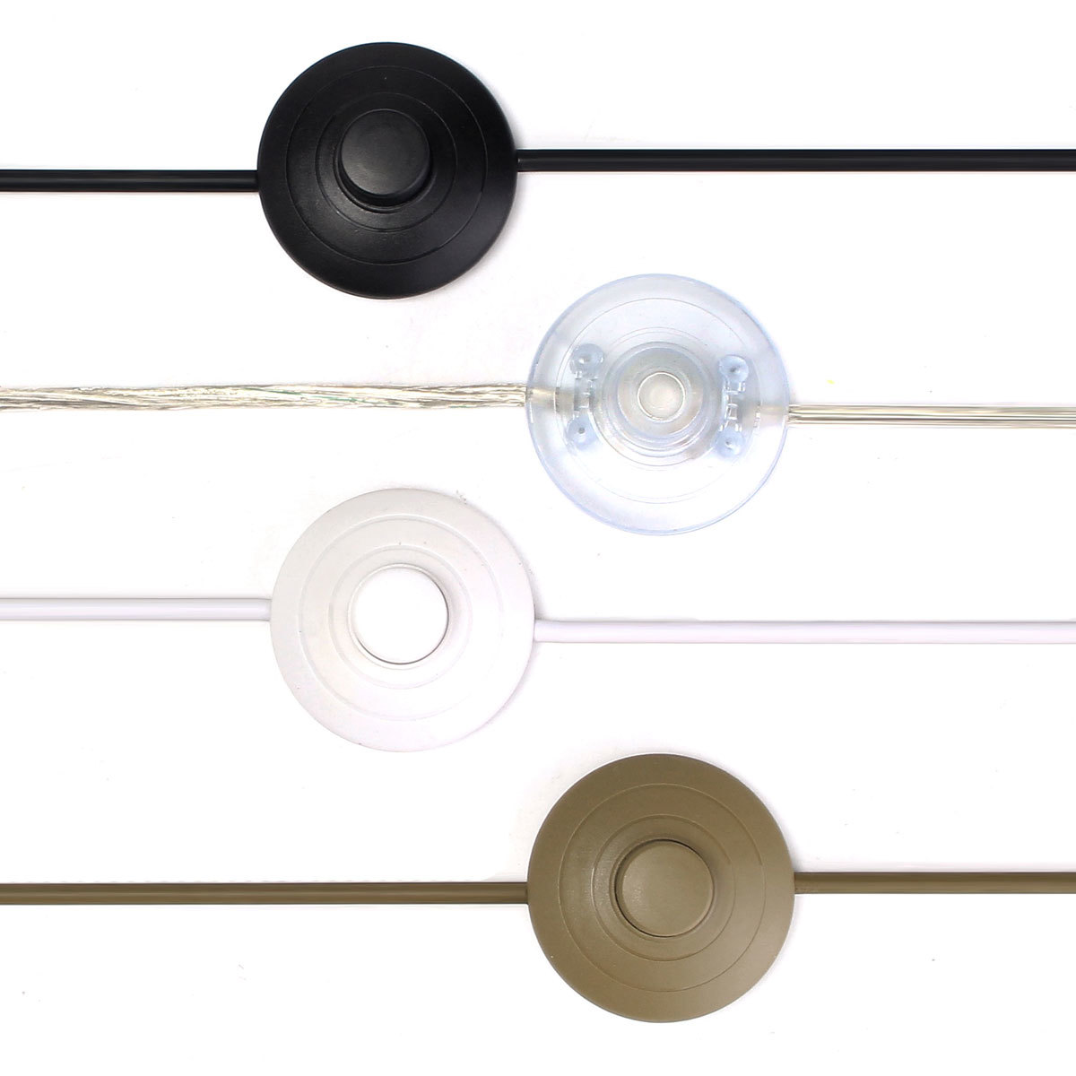 1M Circular Lighting Button Switch with 3 Core Inline Flex Cord for Table Desk Lamp 2 1M Circular Lighting Button Switch with 3 Core Inline Flex Cord for Table Desk Lamp - Image 2