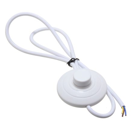 1M Circular Lighting Button Switch with 3 Core Inline Flex Cord for Table Desk Lamp 5