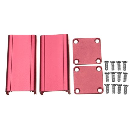 Red Extruded Aluminum Project Box Electronic Enclosure Case DIY Heat Dissipating Tools 50*25*25mm 2