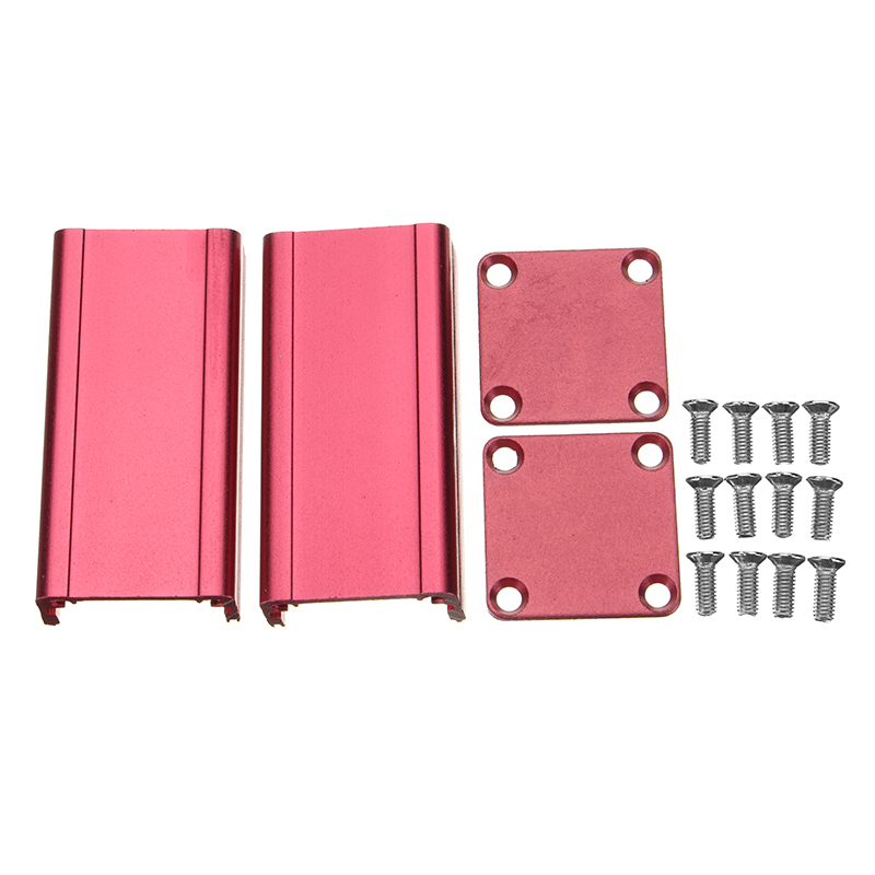 Red Extruded Aluminum Project Box Electronic Enclosure Case DIY Heat Dissipating Tools 50*25*25mm 2 Red Extruded Aluminum Project Box Electronic Enclosure Case DIY Heat Dissipating Tools 50*25*25mm - Image 2