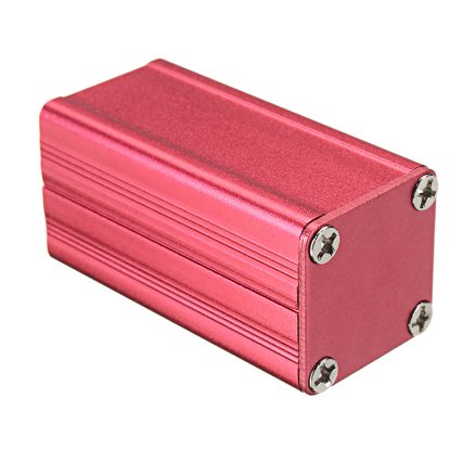 Red Extruded Aluminum Project Box Electronic Enclosure Case DIY Heat Dissipating Tools 50*25*25mm 4