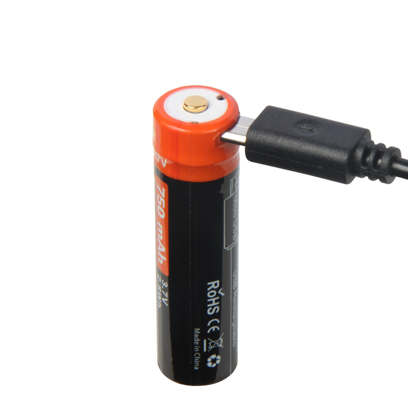 Nicron NRB-L750 750mAh/3.7V USB Rechargeable 14500 Protected Li-ion Battery with LED Indicator 2 Nicron NRB-L750 750mAh/3.7V USB Rechargeable 14500 Protected Li-ion Battery with LED Indicator - Image 2