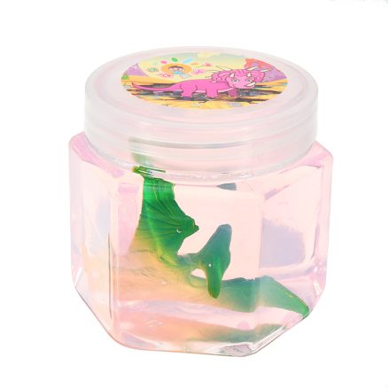 Dinosaur Animal Crystal Mud Hex Bottle Transparent Slime DIY 5.5cm*5.7cm Plasticine Toy Gift 4