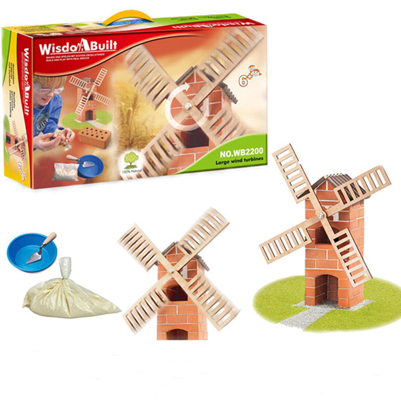 Wisdom Built DIY Model Building Windmill Construction Building A House Beach Toy 1