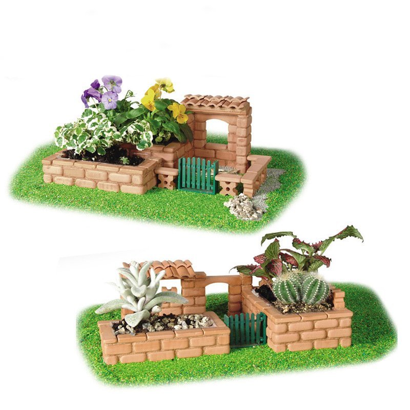Wisdom Built DIY Model Building Garden Lifelike Bricks Construction Building A House Beach Toy 2