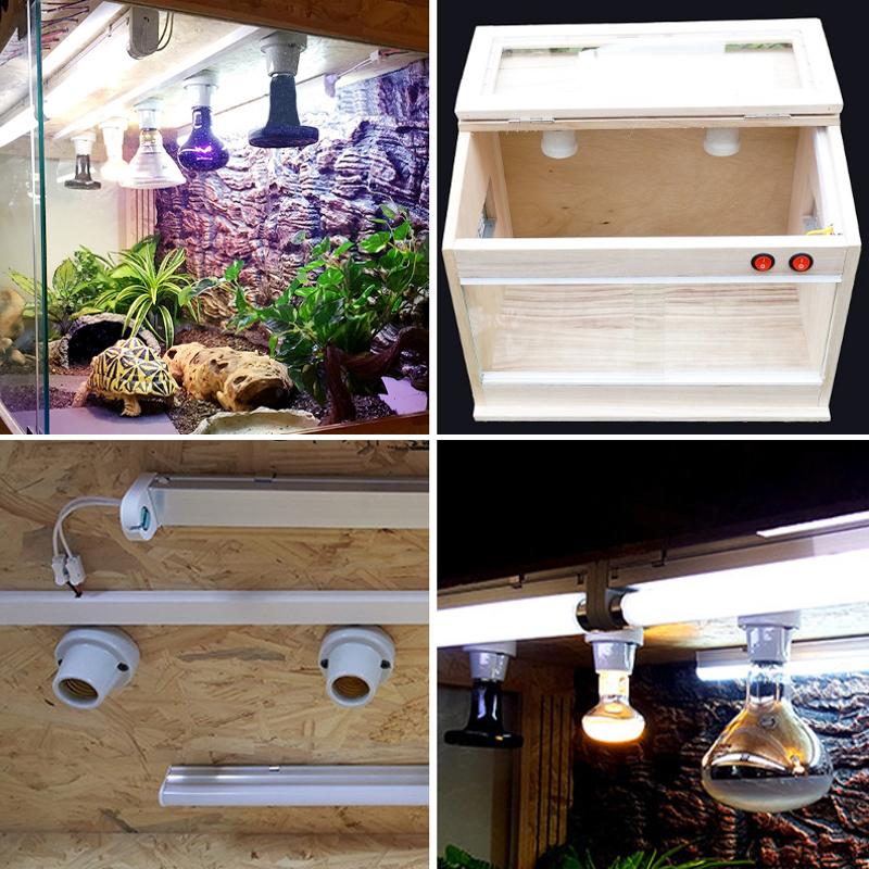 E27 Straight Mouth Reptile Ceramic Heat Lampholder Bulb Adapter with Switch AC110-240V 7 E27 Straight Mouth Reptile Ceramic Heat Lampholder Bulb Adapter with Switch AC110-240V - Image 7