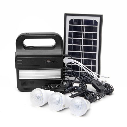 Solar Generator Portable Solar Panel Lighting System USB Charging Lamp MP3/FM Energy Powered Supply 1
