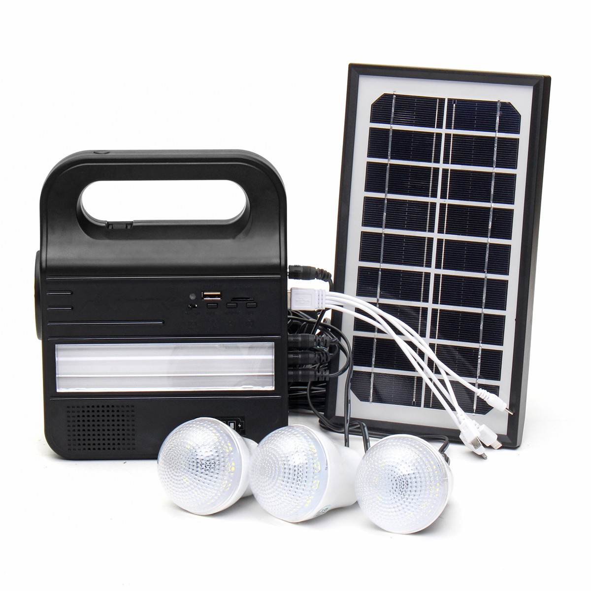 Solar Generator Portable Solar Panel Lighting System USB Charging Lamp MP3/FM Energy Powered Supply 2 Solar Generator Portable Solar Panel Lighting System USB Charging Lamp MP3/FM Energy Powered Supply - Image 2