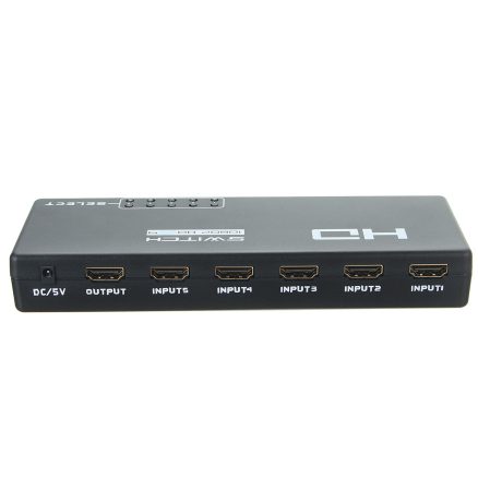 5 Ports 1080P HD 3D Switcher Selector Hub with Remote Controller for TV DVD STB 2