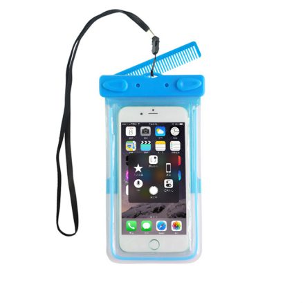 Universal Waterproof Bag With Comb Mirror Transparent Window For Cell Phone Under 6 Inch 3