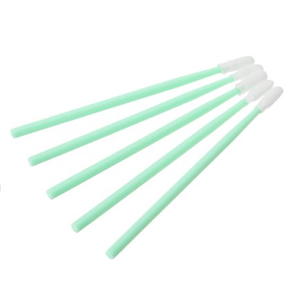 100Pcs Polyester Swab Sticks Microfiber Cleaning Head Swab For Solvent Printer Optical Equipment 3