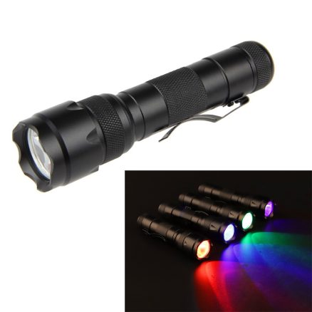 XANES 502B 2 1200LM Blue Light / Red Light / Green Light / UV Purple Light Functional Hunting Searching Flashlight Fluorescence Detection 1