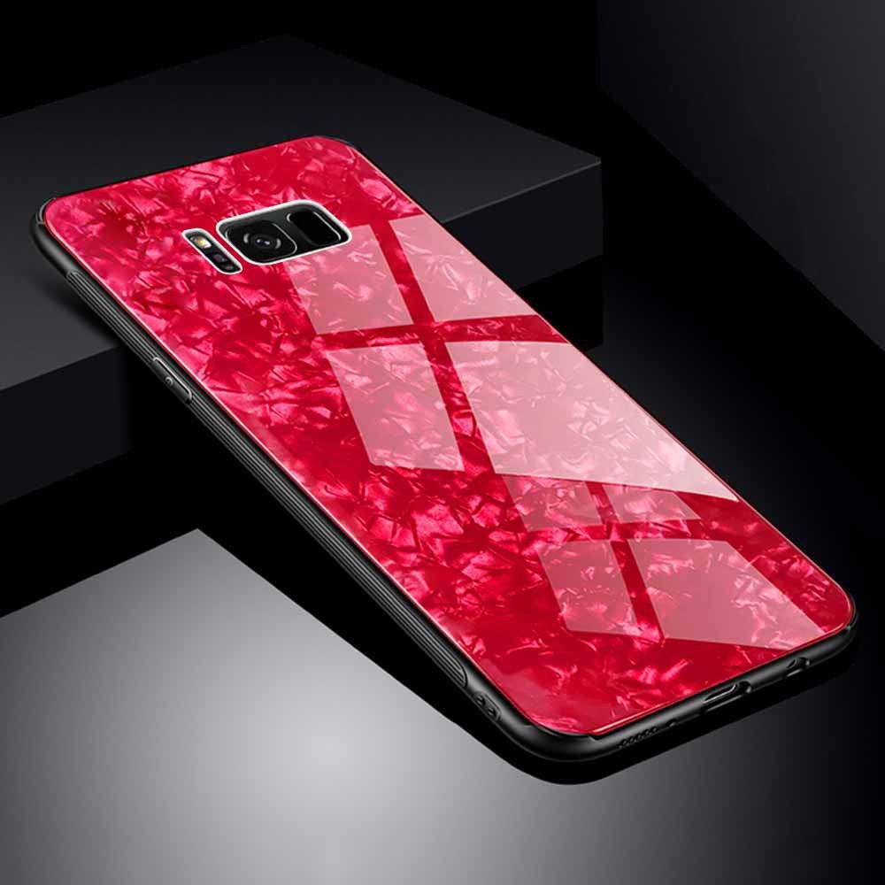 Bakeey Shell Pattern Glossy Glass Soft Edge Protective Case for Samsung Galaxy S8 1