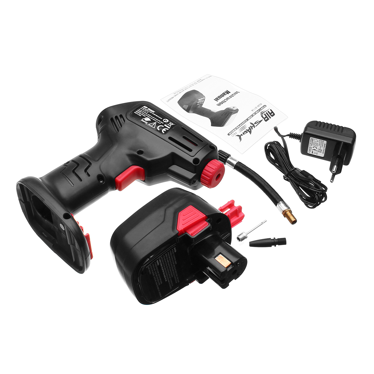 12V Air Compressor Portable Handheld Electric Rechargeable Cordless Car Air Pump 6 12V Air Compressor Portable Handheld Electric Rechargeable Cordless Car Air Pump - Image 6