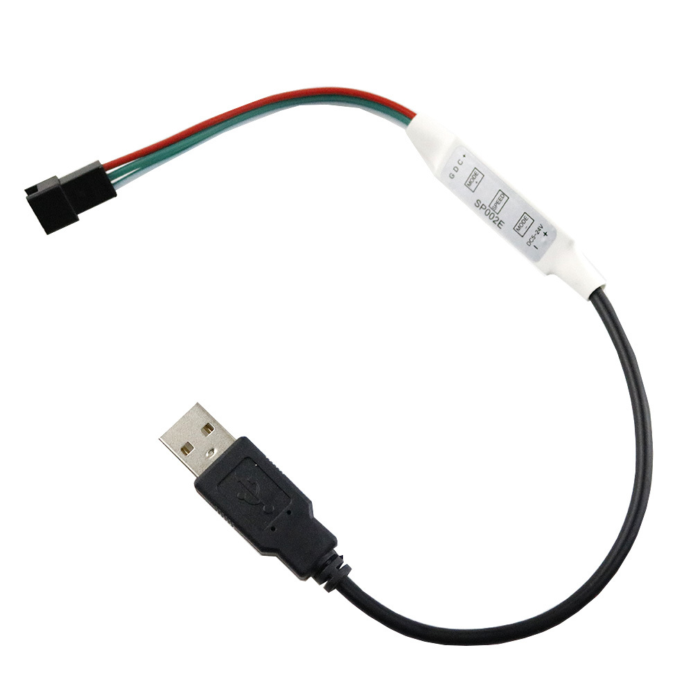 DC5V 72W SP002E USB 3Key LED Dimmer Controller for WS2812 WS2812B RGB LED Strip Light 1