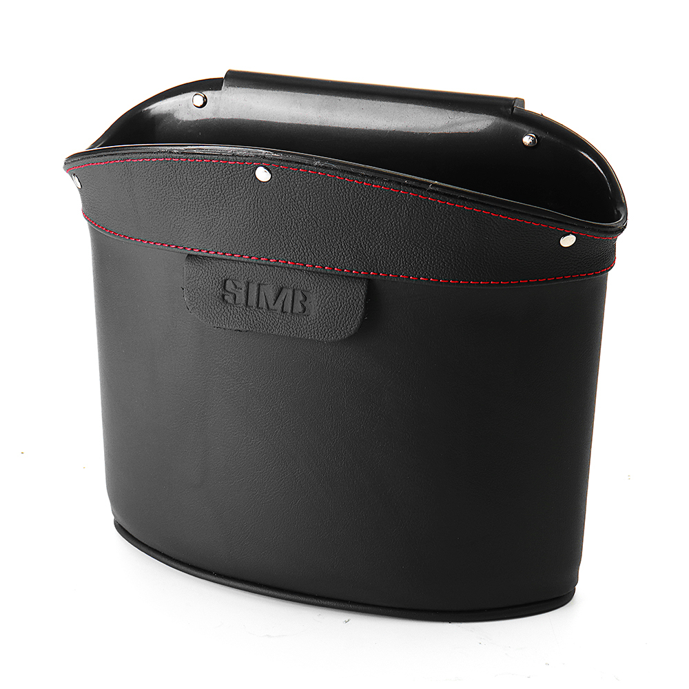 SIMB Genuine Leather Car Door Hanging Storage Bag Seat Back Organizer Trash Can Phone Holder 3 SIMB Genuine Leather Car Door Hanging Storage Bag Seat Back Organizer Trash Can Phone Holder - Image 3
