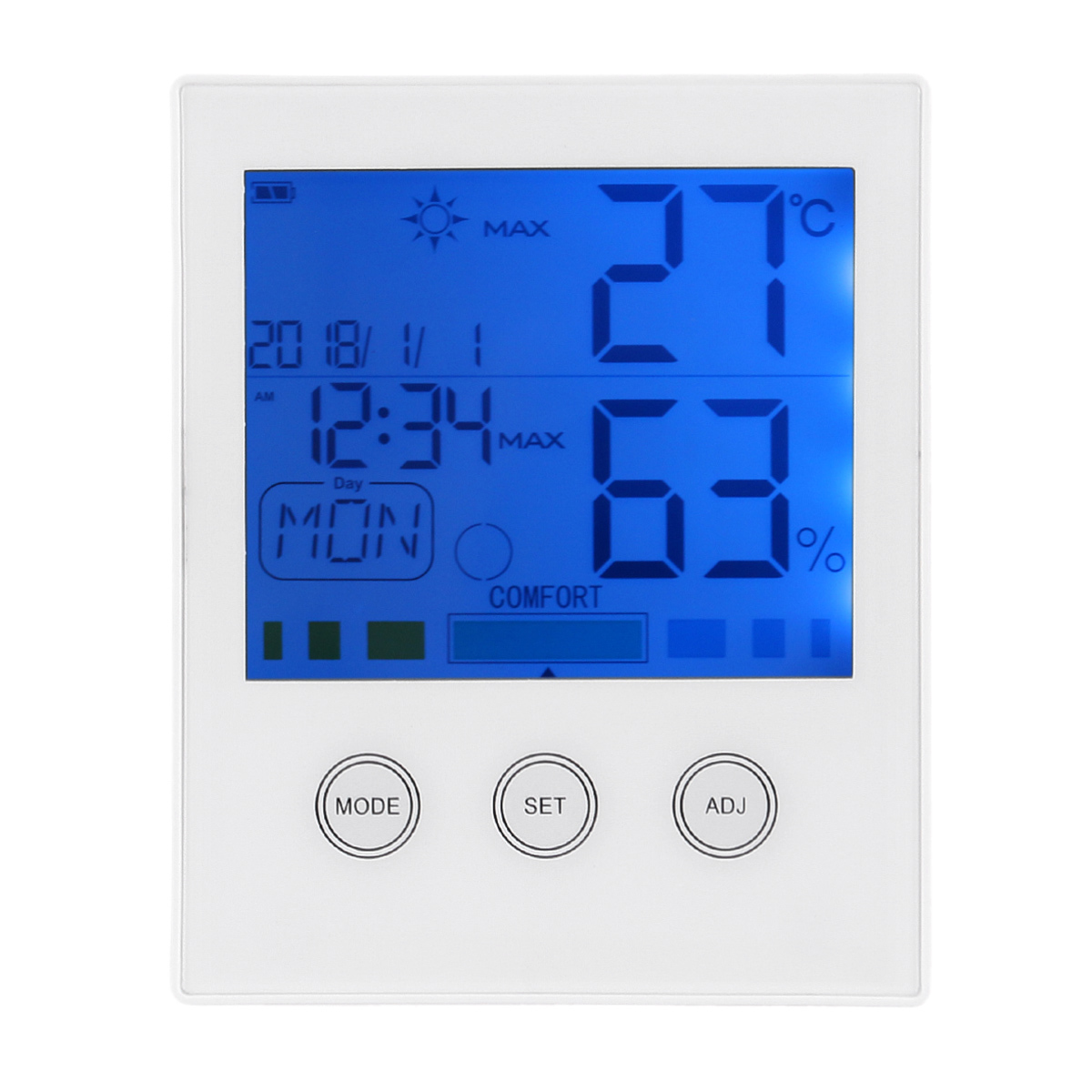 CH-909 Large LCD Digital Thermometer Hygrometer Temperature Humidity Gauge Alarm Clock Thermometer 2 CH-909 Large LCD Digital Thermometer Hygrometer Temperature Humidity Gauge Alarm Clock Thermometer - Image 2