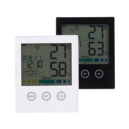 CH-909 Large LCD Digital Thermometer Hygrometer Temperature Humidity Gauge Alarm Clock Thermometer 3