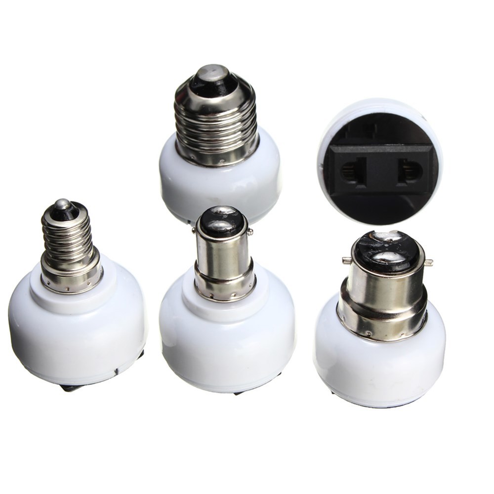 E27 E14 B22 B15D Lamp Bulb Adapter Socket Holder Convert To US/EU Power Female Outlet 1