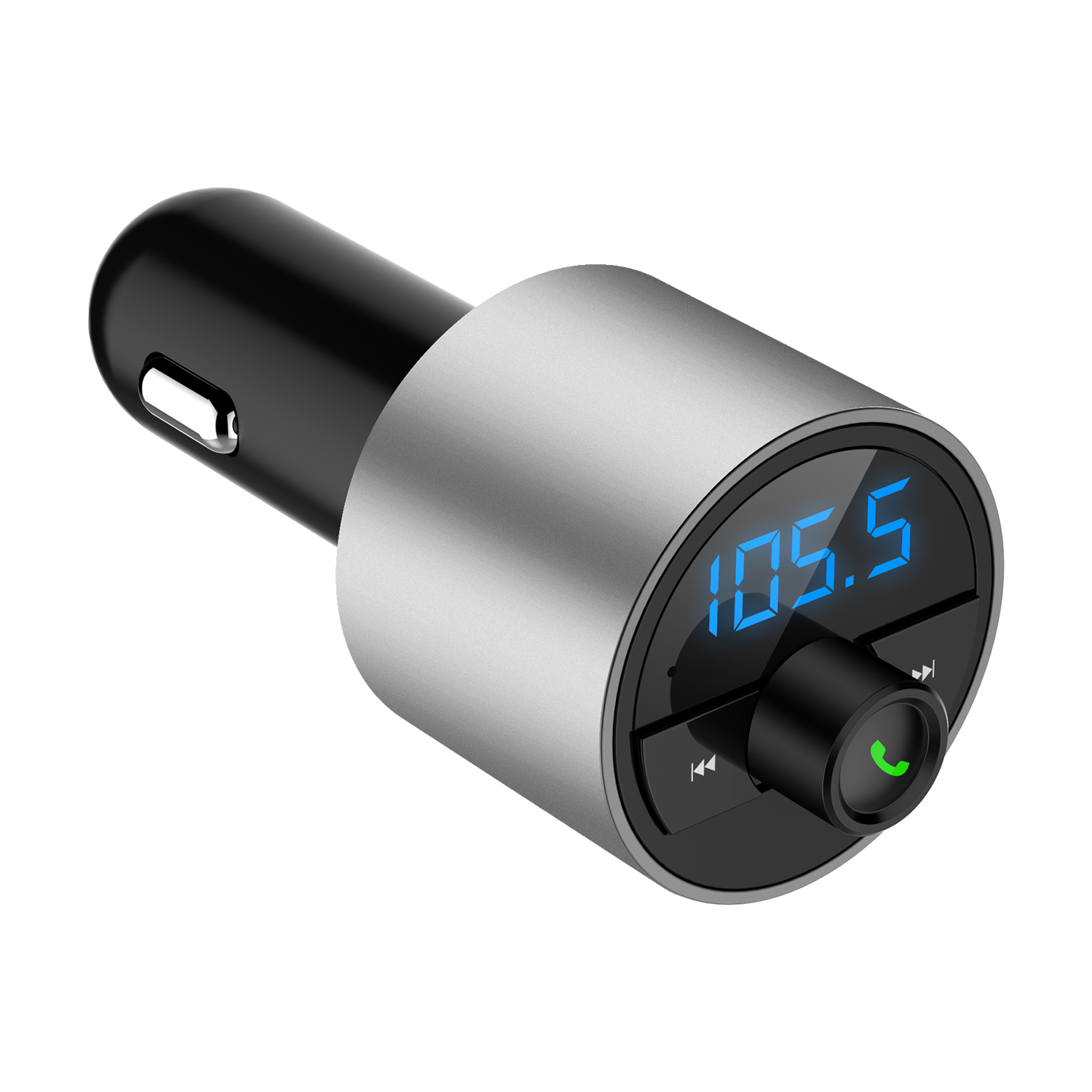 Mini LED Display Dual USB bluetooth Hands-free Smart Quick Wireless 3.6A Car Charger with Microphone 2