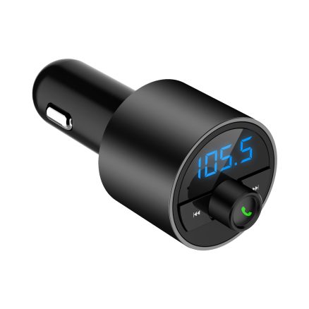 Mini LED Display Dual USB bluetooth Hands-free Smart Quick Wireless 3.6A Car Charger with Microphone 3