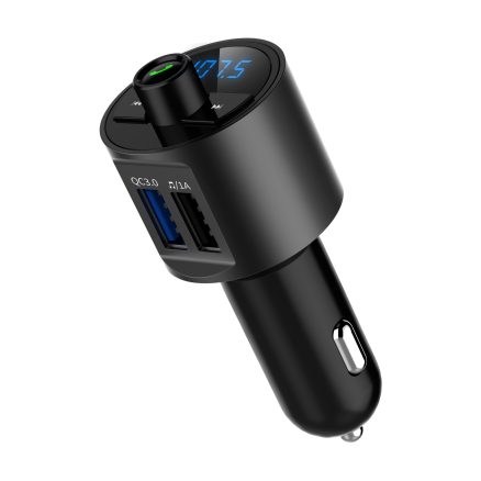 Mini LED Display Dual USB bluetooth Hands-free Smart Quick Wireless 3.6A Car Charger with Microphone 7