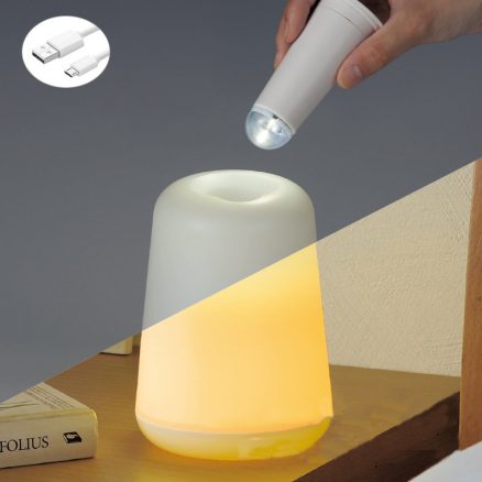 1W USB Night Light Bedside Lantern Plastic 60LM Two Modes Camping Lamp Table Desk LED 7