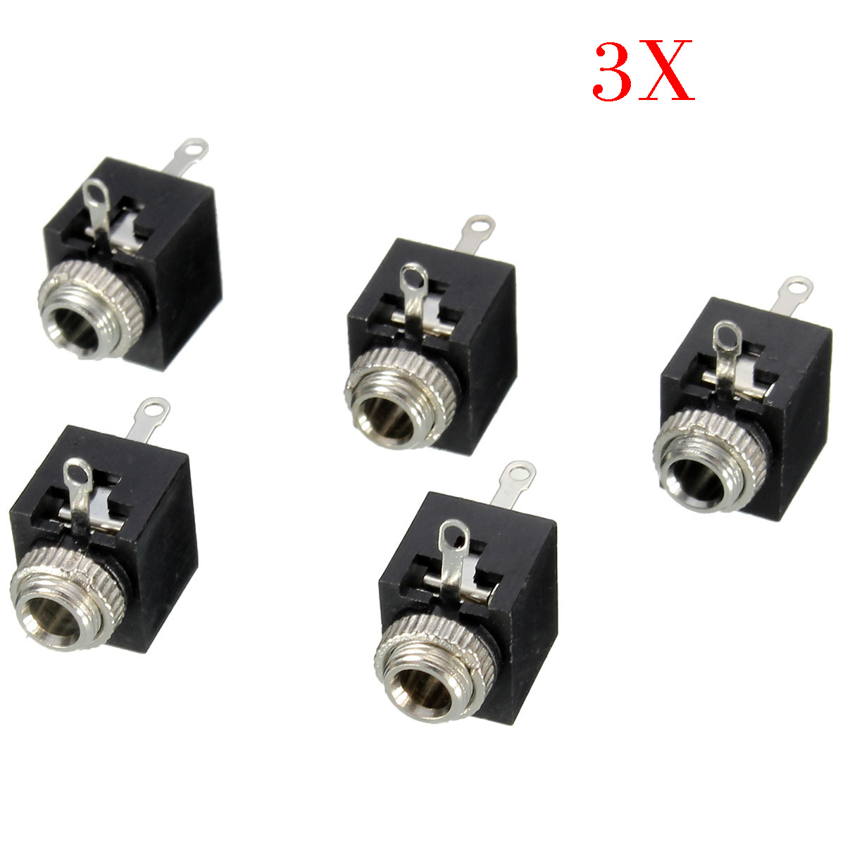 15pcs PCB Panel Mount 3.5mm Female Earphone Socket Jack Connector Dr