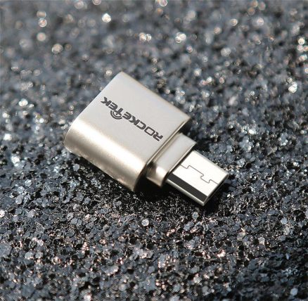 Rocketek Mini Metal Micro USB OTG TF Card Memory Card Reader for Smartphone 4